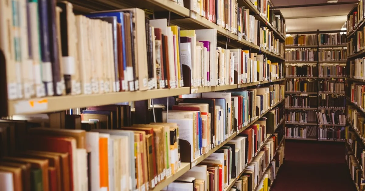 A close-up of a shelf of books, illustrating an essay on women in translation.